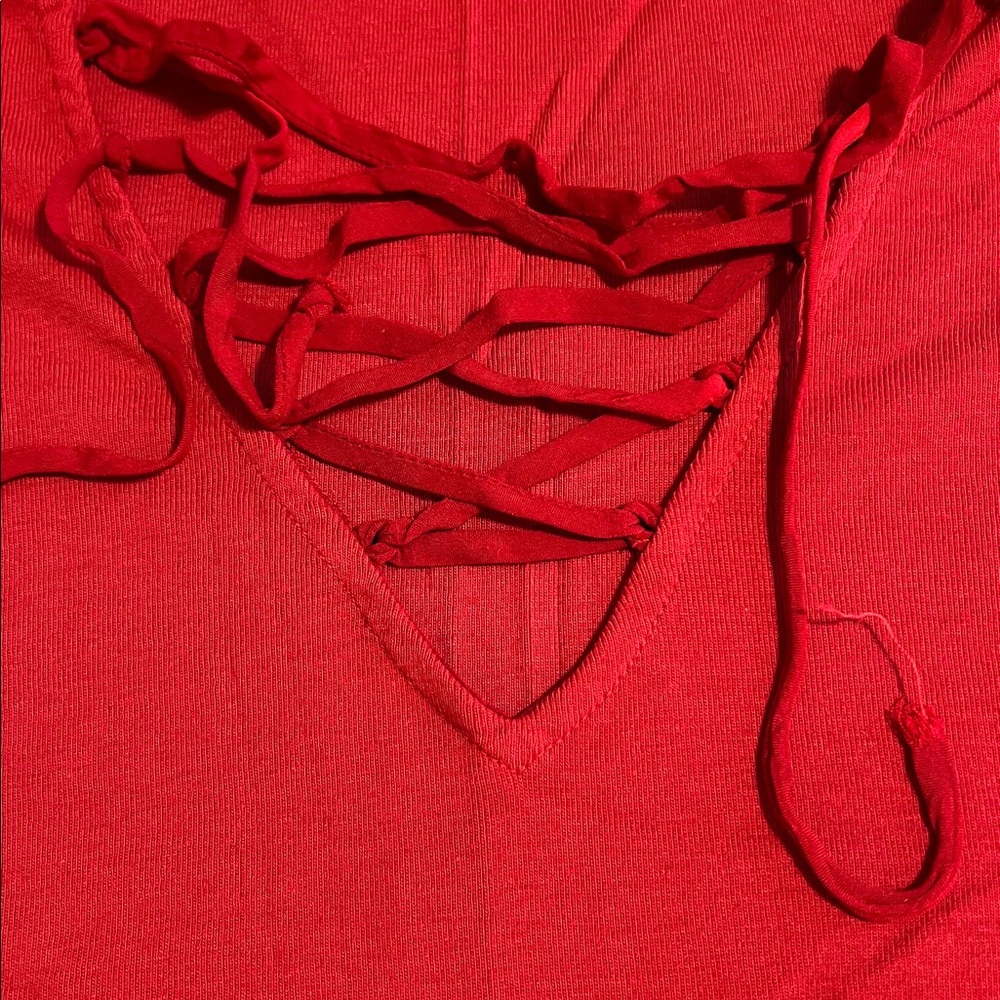 🔥🔥🔥Splendid LS LACE UP TOP - Picture 4 of 8